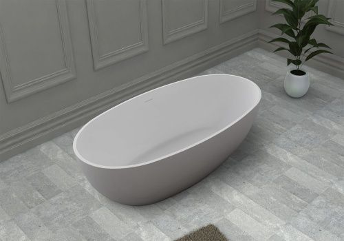 Ванна из искусственного камня Abber Stein AS9641-1.3 130х70 отдельностоящая овальная с ножками - фото 4
