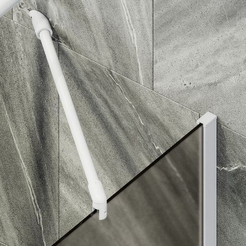 Душевая шторка на ванну Maybah Glass MGV-74-1ш 60х140 стекло тонированное профиль белый ориентация универсальная - фото 5