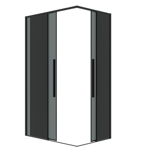 Душевой уголок Grossman Galaxy 300.K33.01.1190.21.10 110х90 стекло прозрачное профиль черный без поддона - фото 2