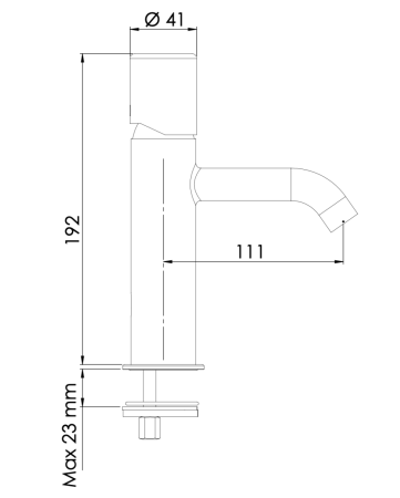 Смеситель Daniel Trilogy TG606N15 на раковину черный
