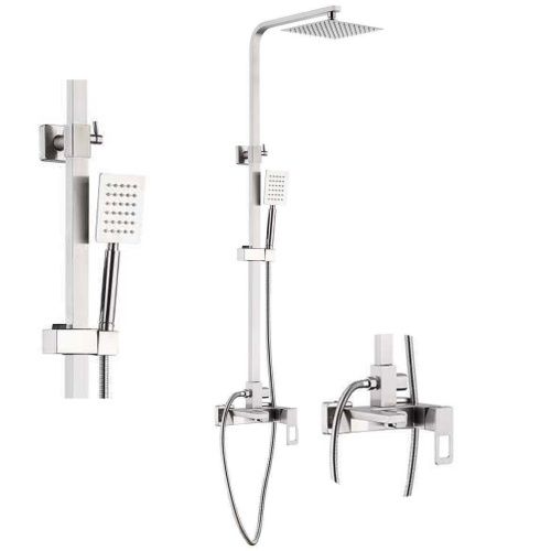 Душевая стойка Fashun A52417 настенная цвет серый - фото 4