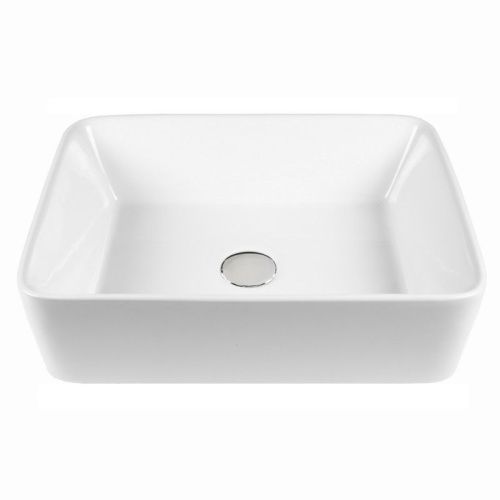 Раковина из сантехнического фарфора Bond Cube S54-480 50х40 накладная цвет белый без отверстий под смеситель - фото 3
