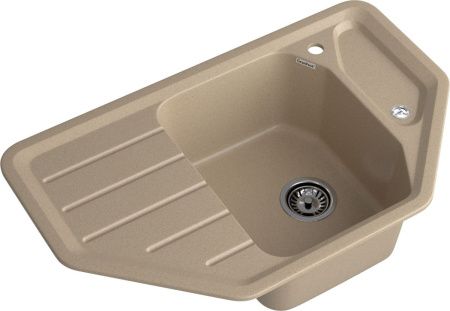 Кухонная мойка Granfest Corner C-800E песочный 80х50 цвет бежевый поверхность матовая