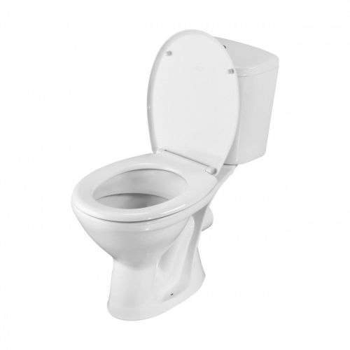 Унитаз-компакт напольный с бачком Santeri Pro 1P2155S0000BF белый с сиденьем каскадный смыв - фото 3