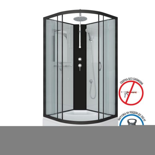 Душевая кабина Niagara Classic 67091414BKT 100х100 четверть круга без крыши ориентация универсальная - фото 2