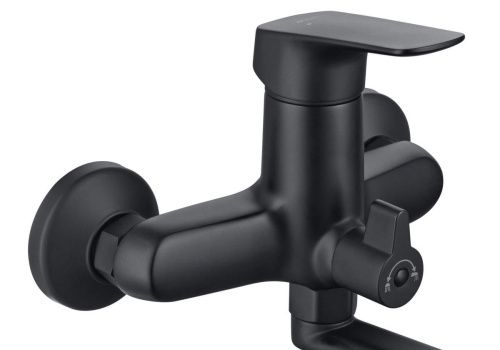 Комплект смесителей Aquatek ВЕГА AQ1033MB настенный черный - фото 3