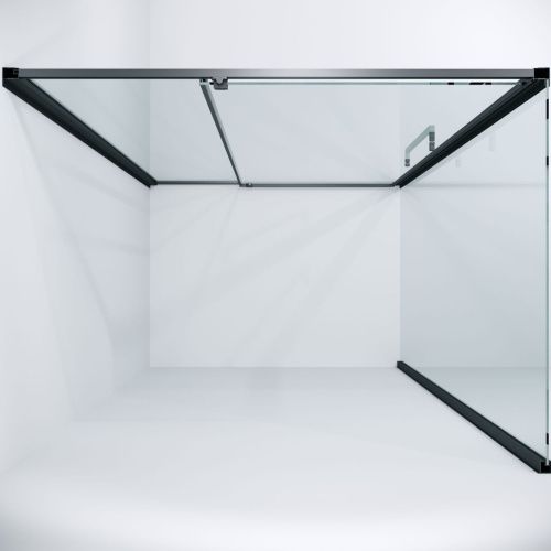 Душевой уголок Niagara Nova NG-35-9AGR-A90GR-34 90х90 стекло прозрачное профиль графит без поддона - фото 2