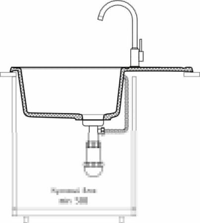 Кухонная мойка Granfest Quarz 18 серый 75х50 цвет серый поверхность матовая