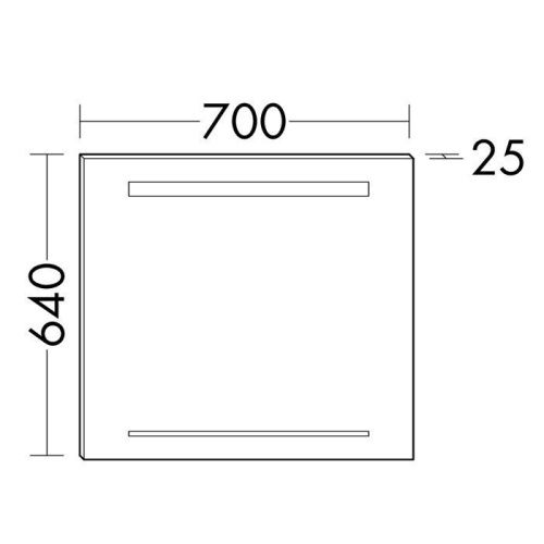 Зеркало с подсветкой Burgbad SIHH070 70х60 подвесное - фото 2