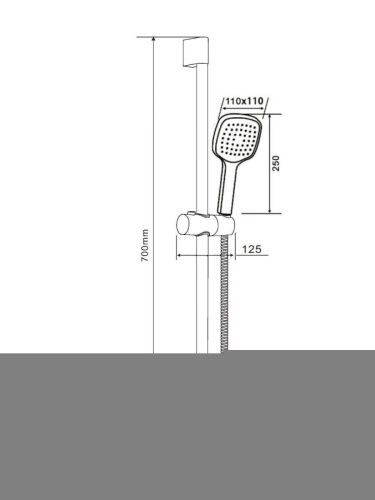 Душевой гарнитур Orange O-Shower OS804cr настенный хром - фото 5