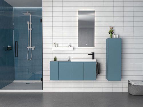 Тумба с раковиной Orka Ferla 5004323 60х20 подвесная цвет синий - фото 3