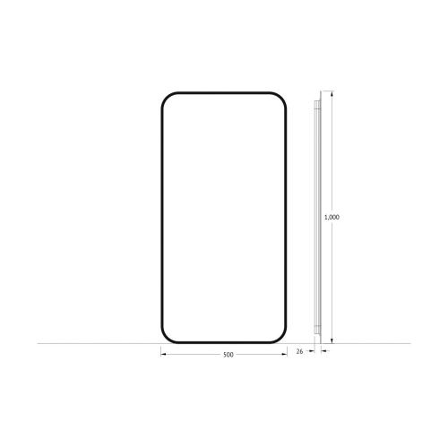 Зеркало с подсветкой Defesto AURA DF 2975 50х100 подвесное - фото 2