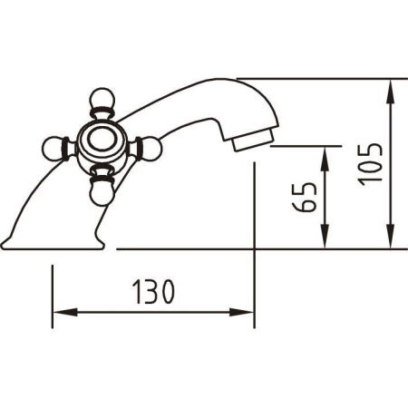 Смеситель Clever With2 Antigona 94474 на раковину хром