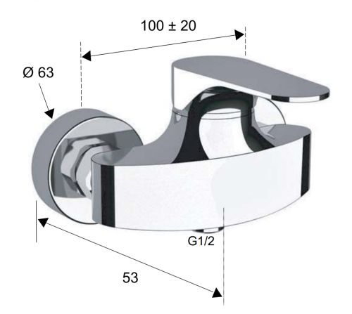 Смеситель для душа Remer Class Line LC31DO настенный золото - фото 2