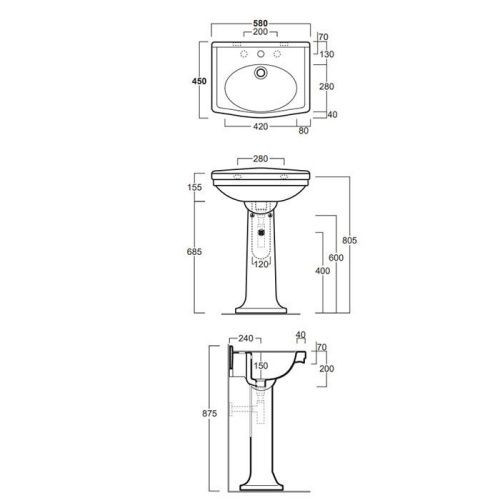 Пьедестал для раковины Simas Londra LO915bi цвет белый - фото 4