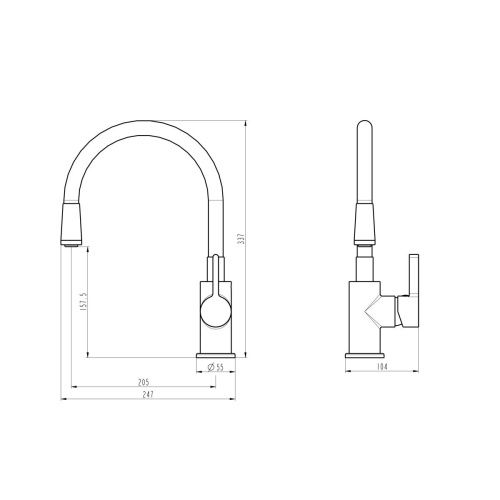 Смеситель для кухни Tokito AISAI TOK-AIS-1017 на мойку черный - фото 4