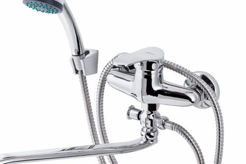 Смеситель для ванны и душа FAUZT FZs-614-116 настенный хром - фото 2