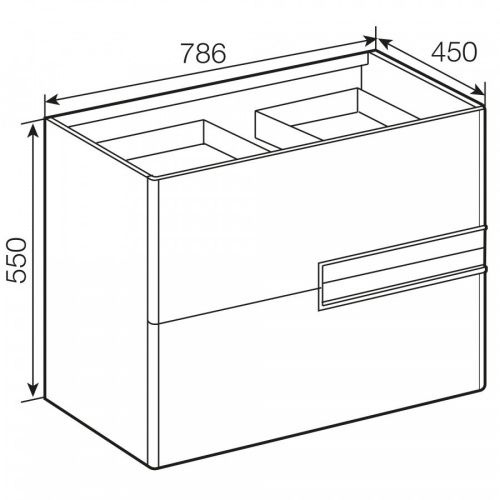 Тумба под раковину Roca Victoria Nord Black Edition ZRU9000097 80х50 подвесная цвет черный - фото 3