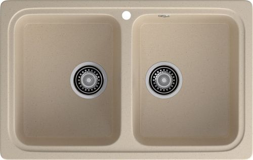Кухонная мойка Granfest Standart S-780K кашемир 80х50 цвет бежевый поверхность матовая