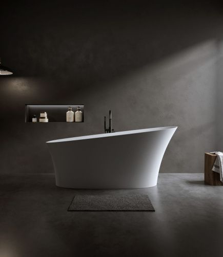 Ванна из искусственного камня Timo KIARA KIARA1700 170х75 отдельностоящая овальная - фото 4