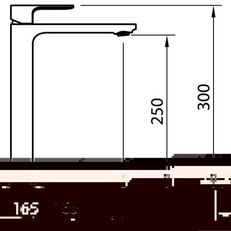 Смеситель для раковины Clever Saona Slim 60118 на столешницу хром