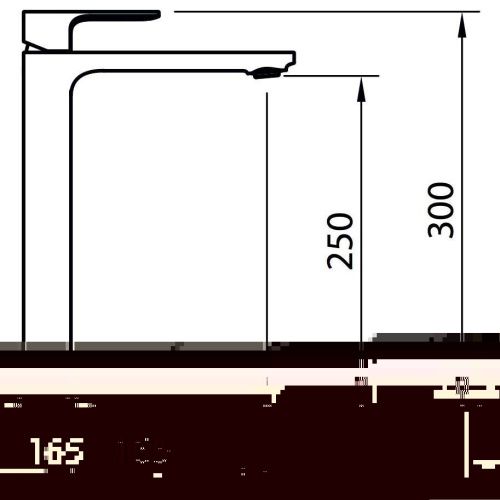 Смеситель для раковины Clever Saona Slim 60118 на столешницу хром - фото 2
