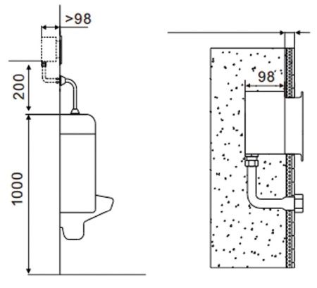 Кран для писсуара сенсорный Creavit ES4810