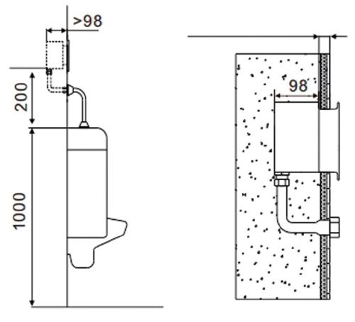 Кран для писсуара сенсорный Creavit ES4810 - фото 2
