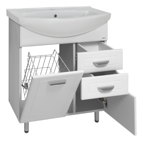 Тумба под раковину Misty Дрея Э-Дре01065-01К2Я 60х30 напольная цвет белый - фото 3