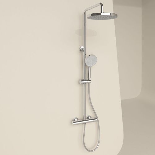 Душевая стойка Sancos Teo SC11001CH настенная цвет хром с термостатом - фото 3