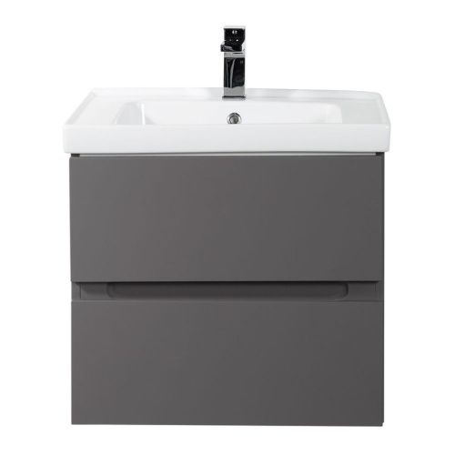 Тумба под раковину Art&Max TECHNO AM-Techno-600-2C-SO-ZB815 60х50 подвесная цвет серый - фото 2