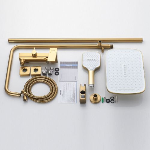 Душевая стойка Shevanik S4036G настенная цвет золото - фото 4
