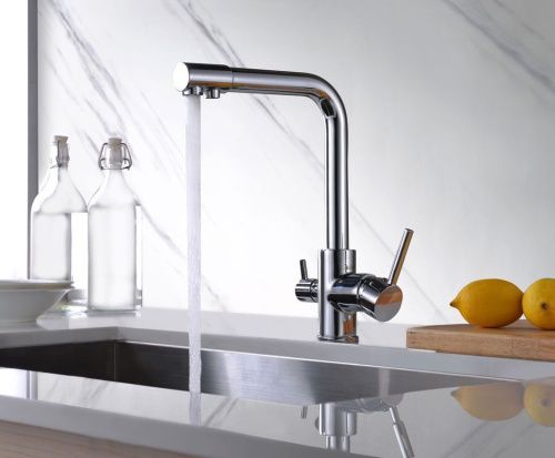 Смеситель для кухни AQG DUO 05NIC560CR на столешницу хром - фото 2