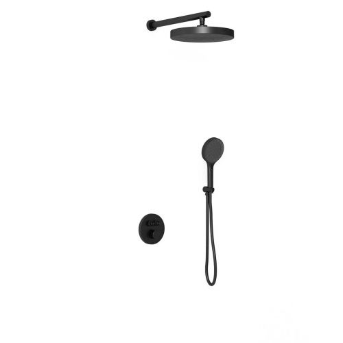 Душевая система Vincea Inspire VSFW-3I22MT2MB встраиваемая в стену цвет черный с термостатом - фото 2