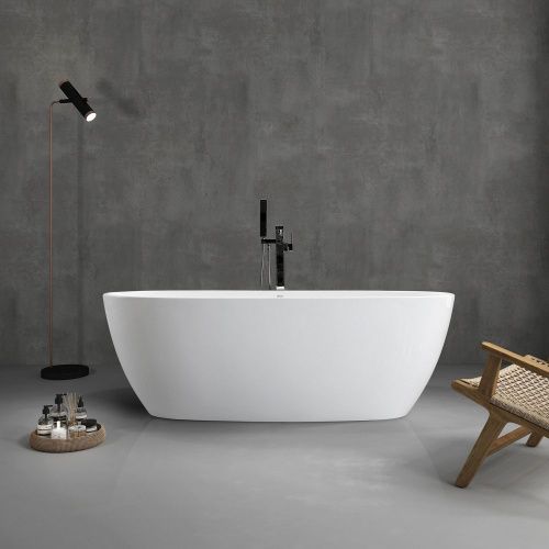 Ванна акриловая Abber AB9265-1.7 170х80 отдельностоящая овальная с каркасом - фото 2