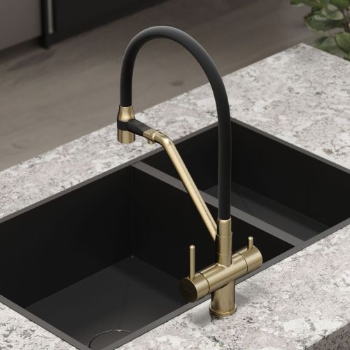 Смеситель для кухни Sancos Dora SC4003BG на мойку золото - фото 4