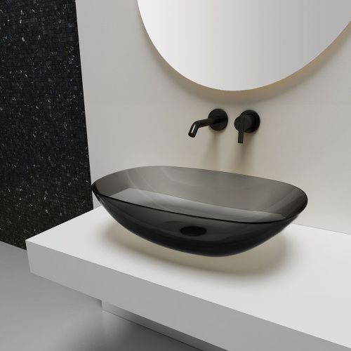 Раковина из полиэфирной смолы Vincea VBS-6T12B 50х40 накладная цвет черный без отверстий под смеситель - фото 2