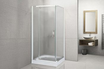 Душевой уголок Royal Bath HPV RB90HPV-C 90х90 стекло матовое профиль белый с поддоном