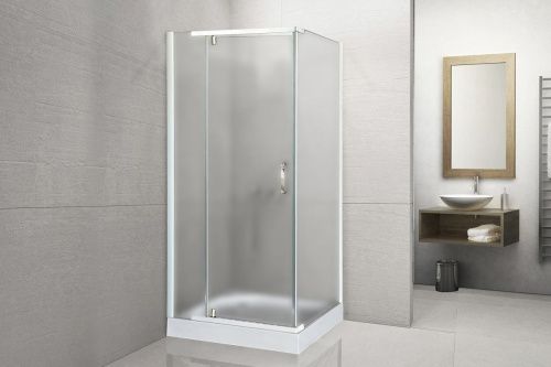 Душевой уголок Royal Bath HPV RB90HPV-C 90х90 стекло матовое профиль белый с поддоном