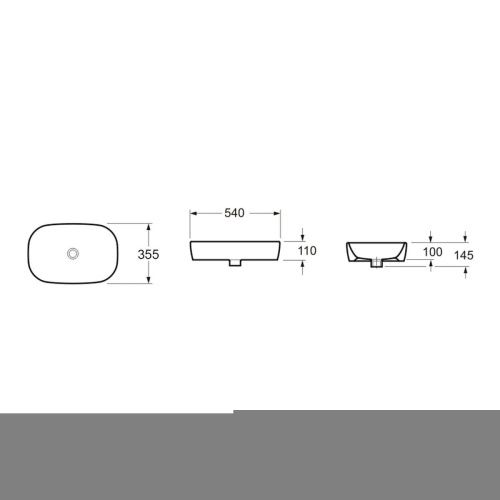 Раковина из сантехнического фарфора Lavinia Boho Bathroom Sink Slim 33311003 50х40 накладная цвет белый без отверстий под смеситель - фото 5