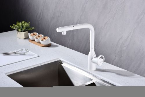 Смеситель для кухни Paulmark URBAN Ur213104-WH на мойку белый - фото 3
