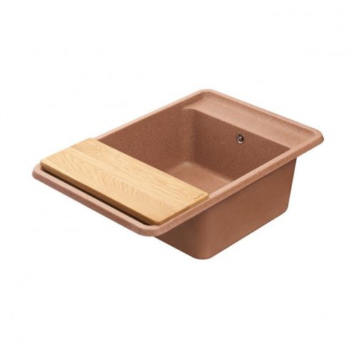 Кухонная мойка Aquaton Беллис 1A725032BS270 80х50 цвет коричневый поверхность матовая - фото 4