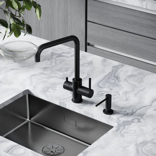 Смеситель для кухни Sancos Vela SC4013MB на мойку черный - фото 3