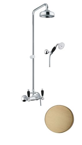 Душевая стойка Fiore 22ZZ0620 настенная цвет бронза - фото 2