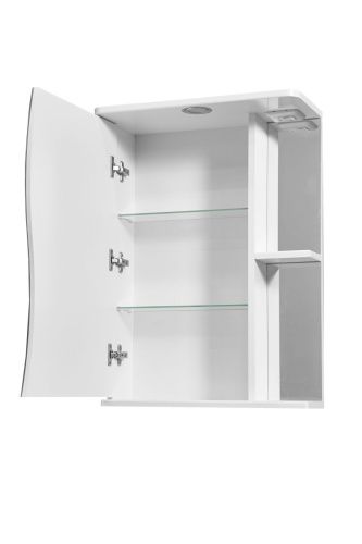 Зеркало-шкаф Stella Polar Волна SP-00000040 60х70 подвесной цвет белый - фото 4