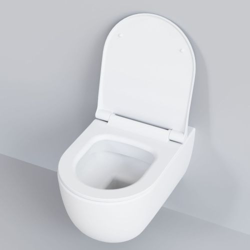 Унитаз подвесной Ambassador Abner 103T20101R-102T20101S белый с сиденьем - фото 5