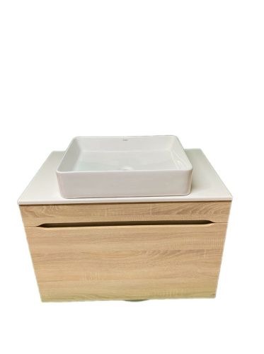 Тумба с раковиной Sintesi STL.W7817_SIN-LVB-APP-407 60х60 подвесная цвет белый - фото 3