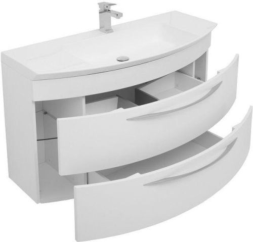 Тумба с раковиной De Aqua Лонг 00187921 120х50 подвесная цвет белый - фото 2