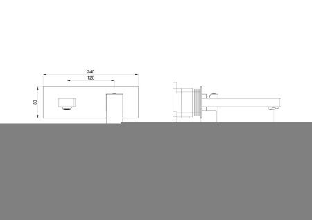 Смеситель для раковины Wonzon & Woghand Cube WW-88869016-CR встраиваемый в стену хром