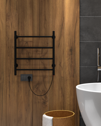 Полотенцесушитель электрический Indigo Line LСLE50-40BRR 45х50 черный - фото 3